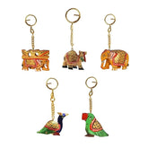 Wooden Painted Keychain